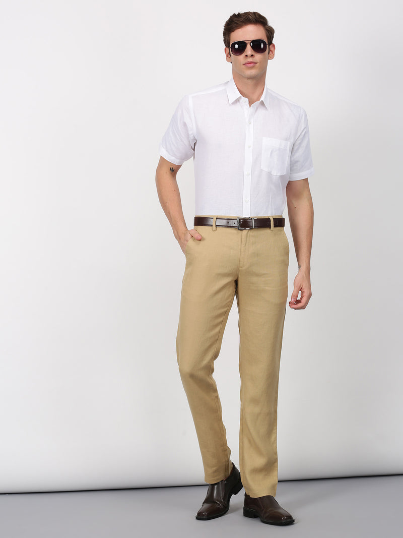 White Plain Short Sleeve Formal Shirt
