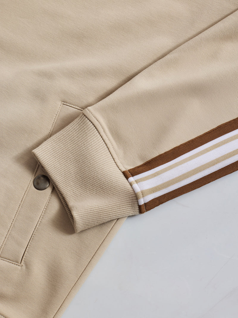 Beige Solid Pure Cotton Co-Ords