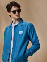 Blue Linen Overshirt
