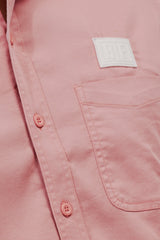 Pink Stretch Denim Plain Shirt