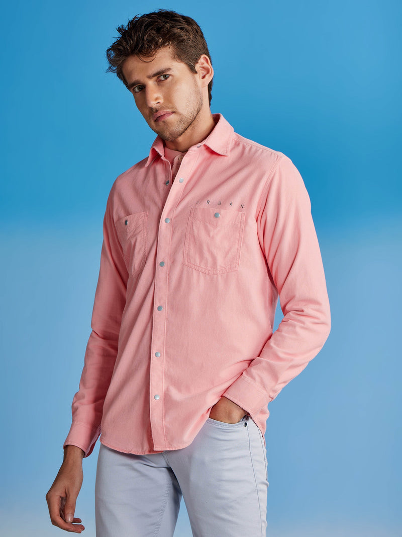 Pink Corduroy Urban Shirt