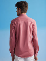 Pink Knitted Urban Stretch Shirt