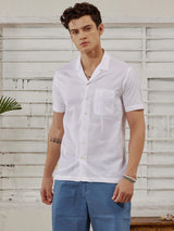 White Urban Embroidered Resort Shirt