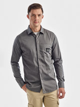 Grey Solid Urban Shirt