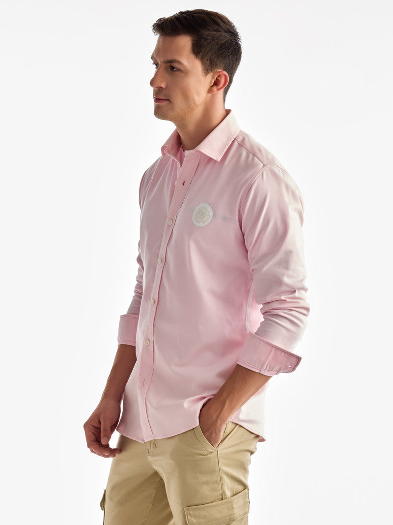 Pink Solid Urban Shirt