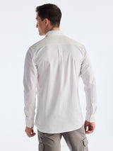 White Solid Urban Shirt