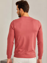 Coral Solid 4-Way Stretch Sweatshirt