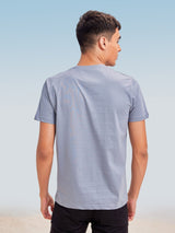 Grey Chest Print T-Shirt