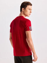 Red Chest Print Urban T-Shirt