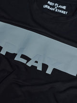 Black Printed Stretch Urban T-Shirt